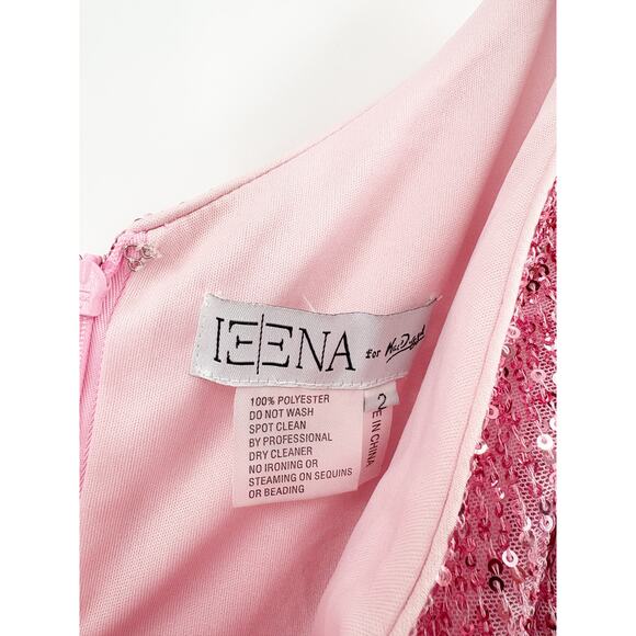 MAC DUGGAL Dress Size 2 Evening Gown Sequin NEW Pink Sequined One Shoulder Mini - Picture 5 of 9